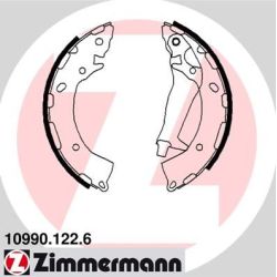 Stabdžių trinkelių komplektas ZIMMERMANN 10990.122.6