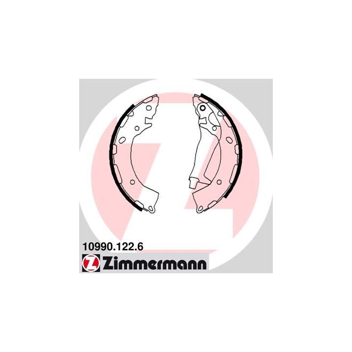 Stabdžių trinkelių komplektas ZIMMERMANN 10990.122.6