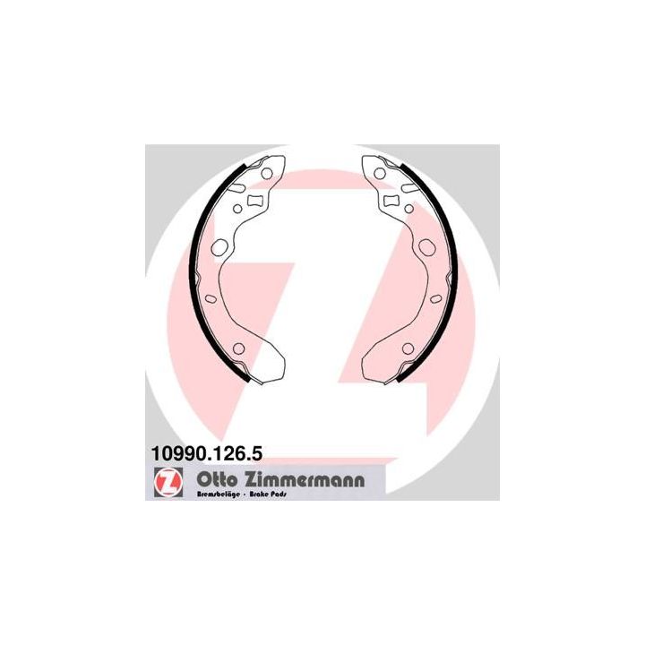 Stabdžių trinkelių komplektas ZIMMERMANN 10990.126.5