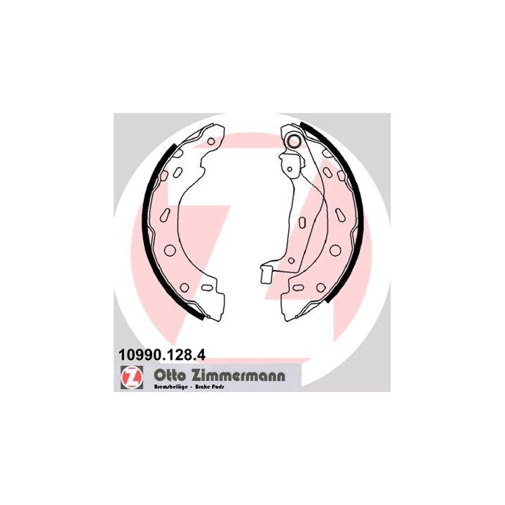 Stabdžių trinkelių komplektas ZIMMERMANN 10990.128.4