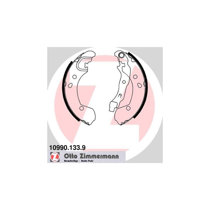 Stabdžių trinkelių komplektas ZIMMERMANN 10990.133.9