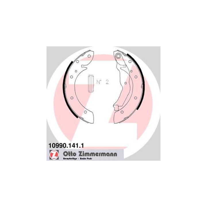 Stabdžių trinkelių komplektas ZIMMERMANN 10990.141.1