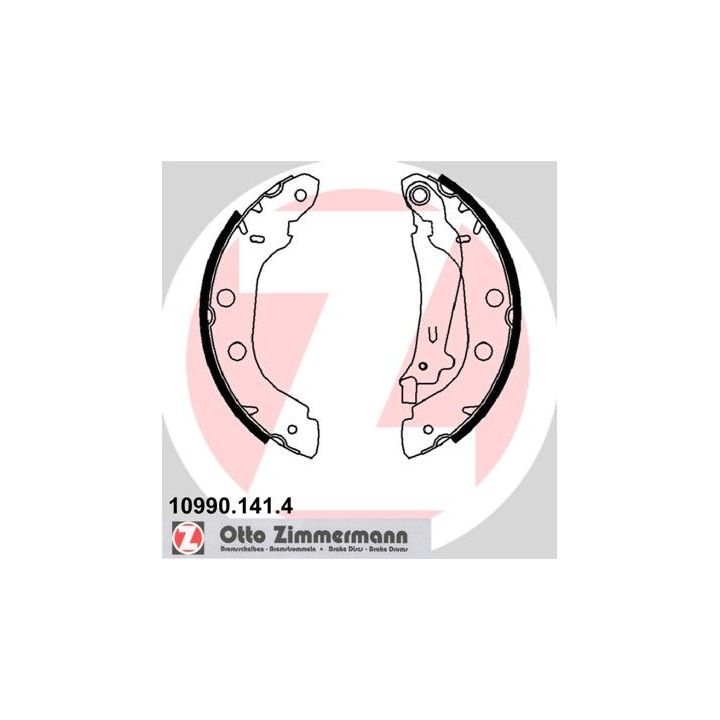 Stabdžių trinkelių komplektas ZIMMERMANN 10990.141.4