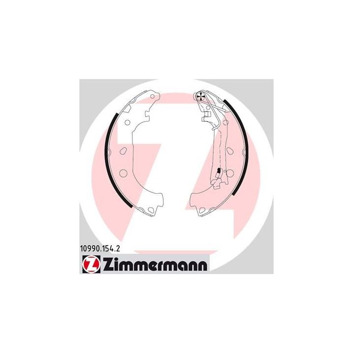 Stabdžių trinkelių komplektas ZIMMERMANN 10990.154.2