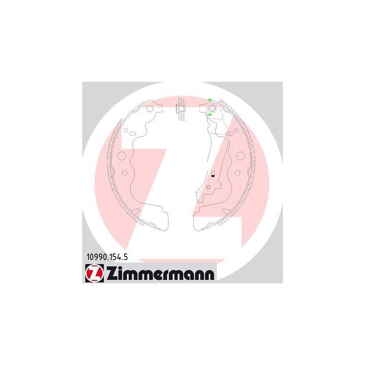 Stabdžių trinkelių komplektas ZIMMERMANN 10990.154.5