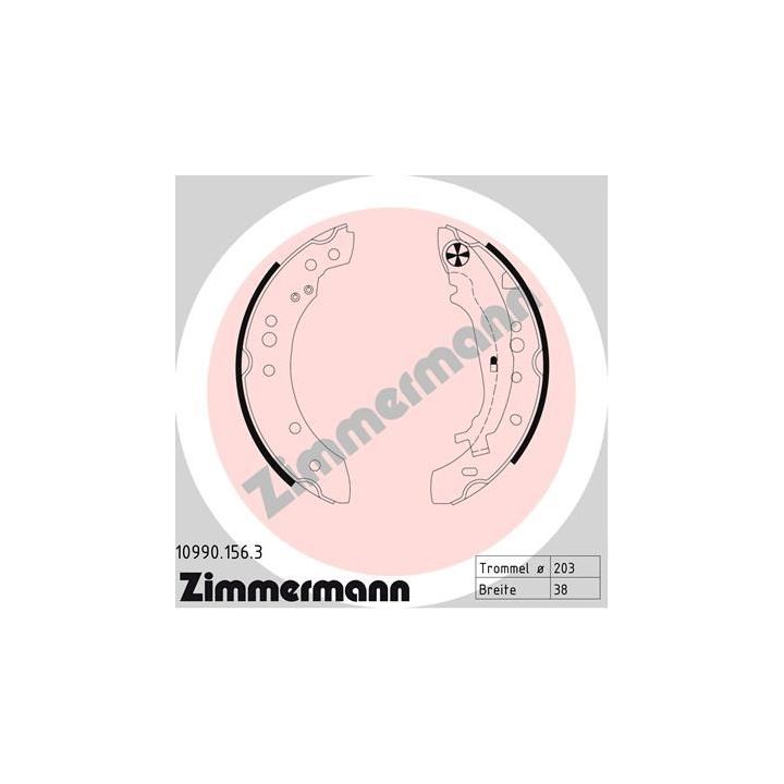 Stabdžių trinkelių komplektas ZIMMERMANN 10990.156.3
