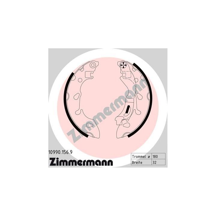 Stabdžių trinkelių komplektas ZIMMERMANN 10990.156.9