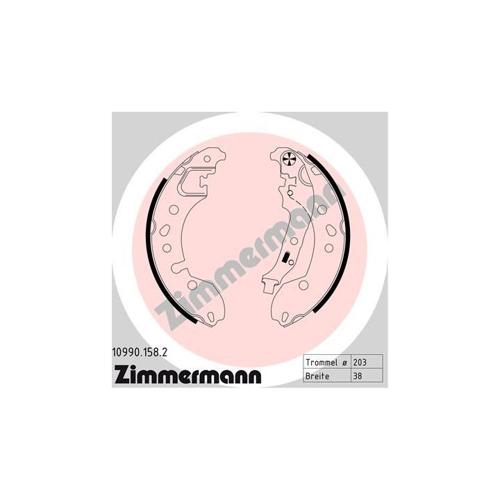 Stabdžių trinkelių komplektas ZIMMERMANN 10990.158.2
