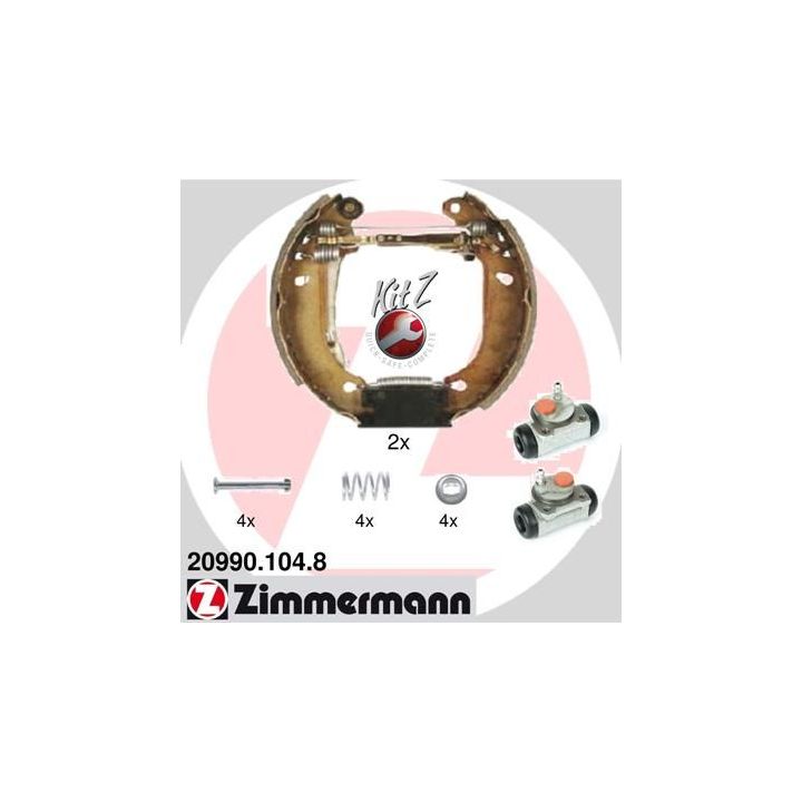 Stabdžių trinkelių komplektas ZIMMERMANN 20990.104.8