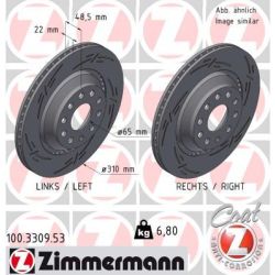 Stabdžių diskas ZIMMERMANN 100.3309.53
