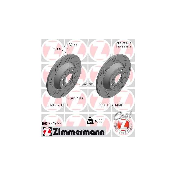 Stabdžių diskas ZIMMERMANN 100.3315.53
