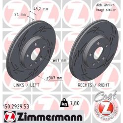Stabdžių diskas ZIMMERMANN 150.2929.53