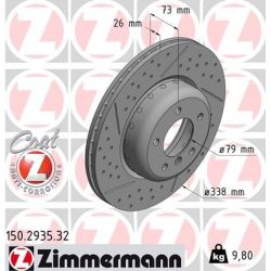 Stabdžių diskas ZIMMERMANN 150.2935.32