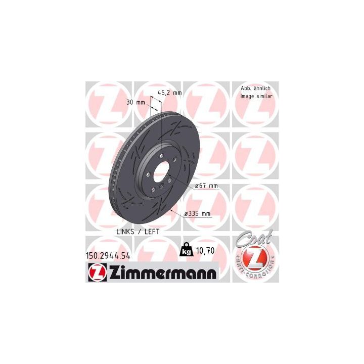 Stabdžių diskas ZIMMERMANN 150.2944.54