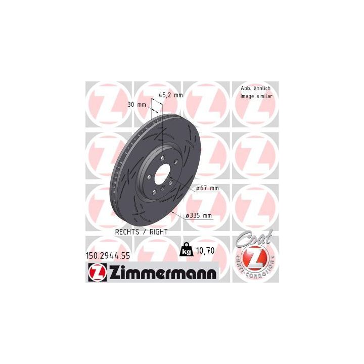 Stabdžių diskas ZIMMERMANN 150.2944.55