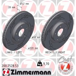 Stabdžių diskas ZIMMERMANN 200.2528.53