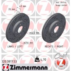 Stabdžių diskas ZIMMERMANN 320.3817.53