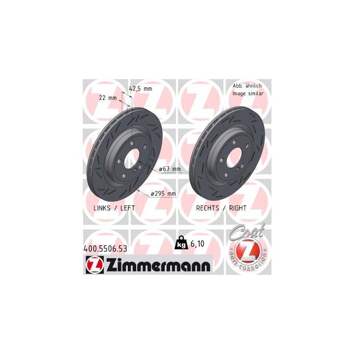 Stabdžių diskas ZIMMERMANN 400.5506.53