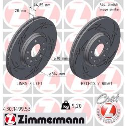 Stabdžių diskas ZIMMERMANN 430.1499.53
