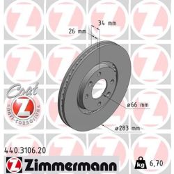 Stabdžių diskas ZIMMERMANN 440.3106.20