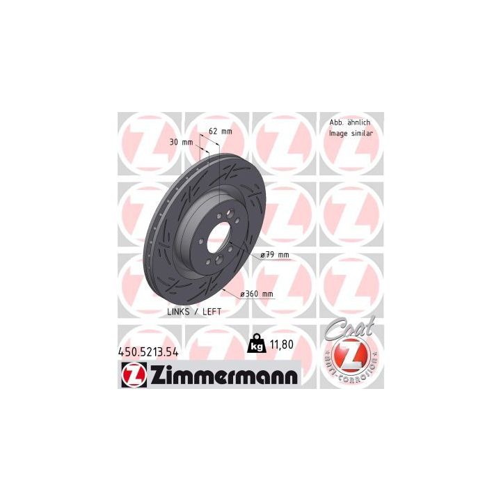 Stabdžių diskas ZIMMERMANN 450.5213.54