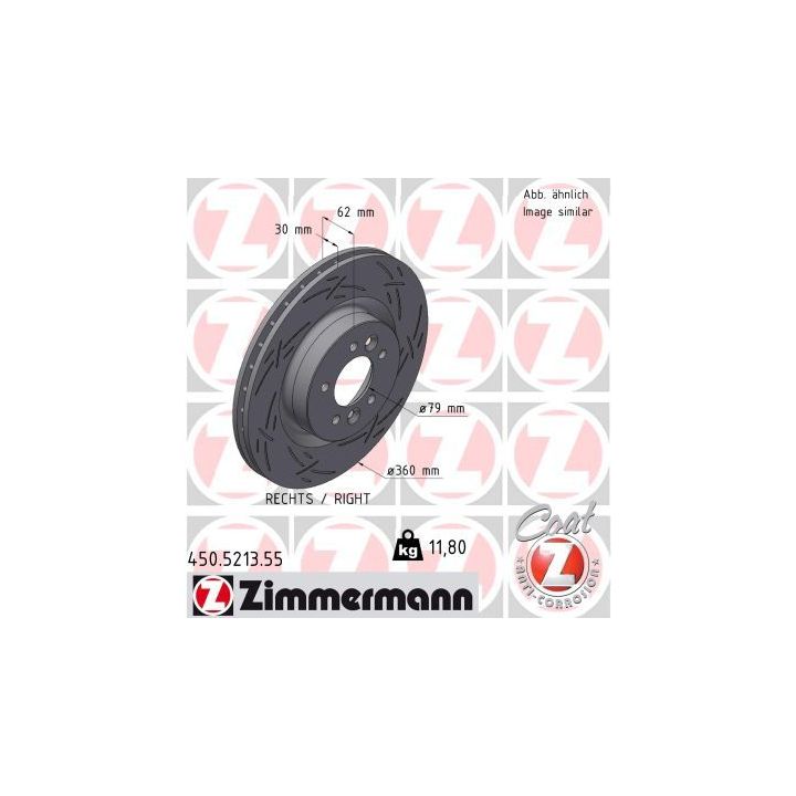 Stabdžių diskas ZIMMERMANN 450.5213.55