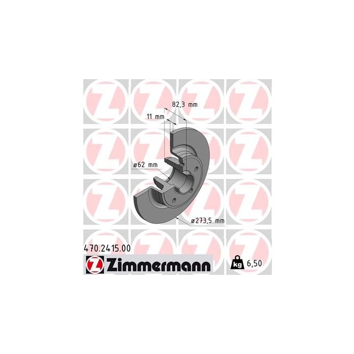 Stabdžių diskas ZIMMERMANN 470.2415.00