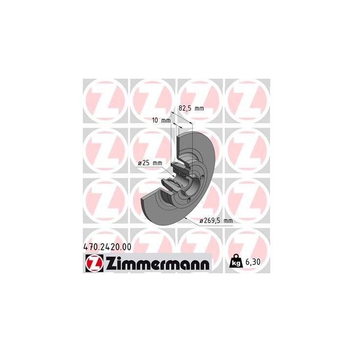 Stabdžių diskas ZIMMERMANN 470.2420.00