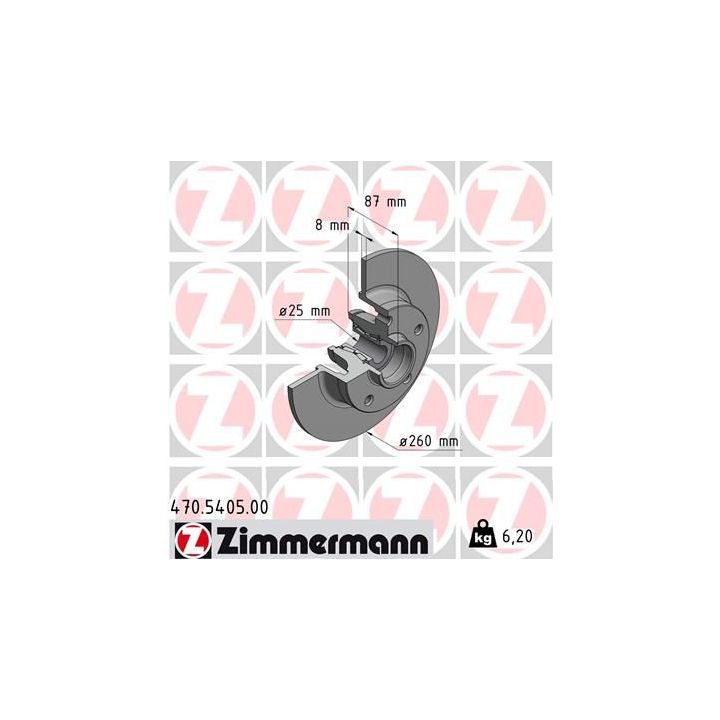 Stabdžių diskas ZIMMERMANN 470.5405.00