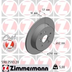 Stabdžių diskas ZIMMERMANN 590.2593.20