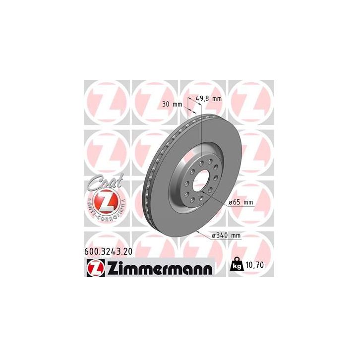 Stabdžių diskas ZIMMERMANN 600.3243.20