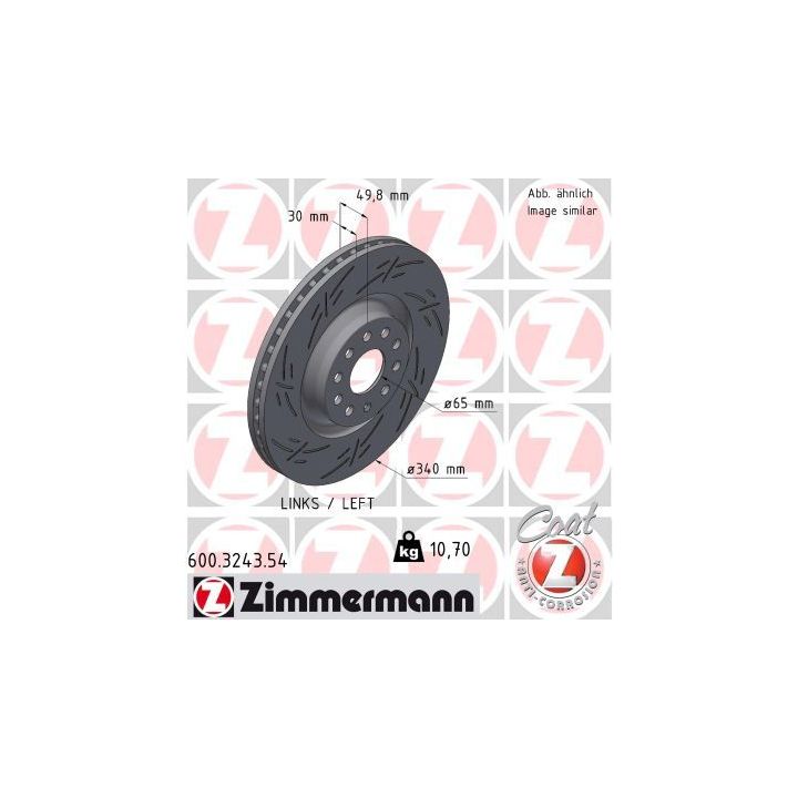 Stabdžių diskas ZIMMERMANN 600.3243.54