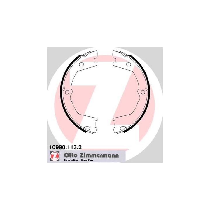 Stabdžių trinkelių komplektas, stovėjimo stabdis ZIMMERMANN 10990.113.2