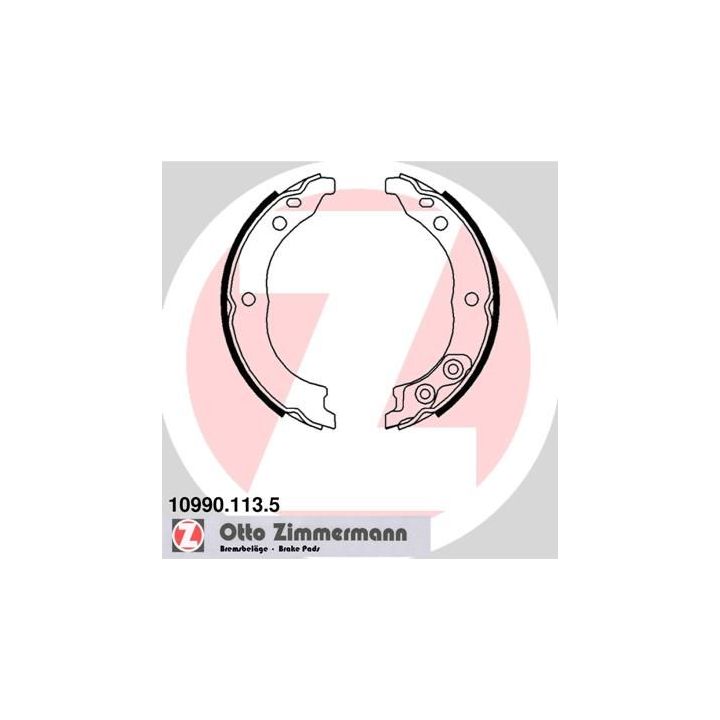 Stabdžių trinkelių komplektas, stovėjimo stabdis ZIMMERMANN 10990.113.5