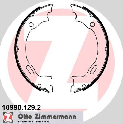Stabdžių trinkelių komplektas, stovėjimo stabdis ZIMMERMANN 10990.129.2