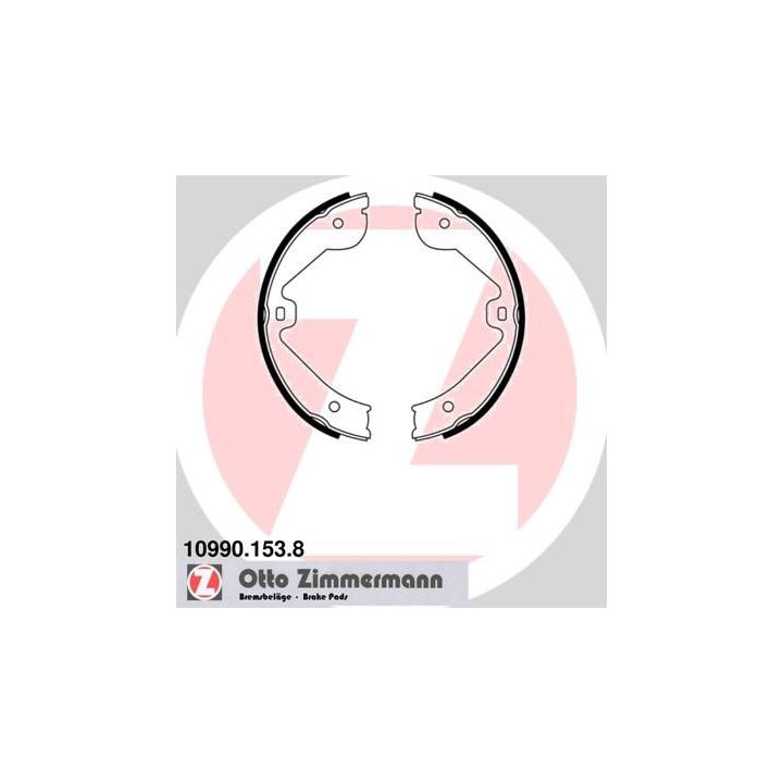 Stabdžių trinkelių komplektas, stovėjimo stabdis ZIMMERMANN 10990.153.8