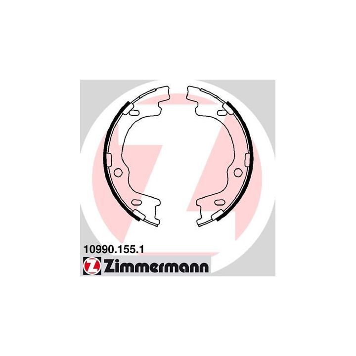 Stabdžių trinkelių komplektas, stovėjimo stabdis ZIMMERMANN 10990.155.1