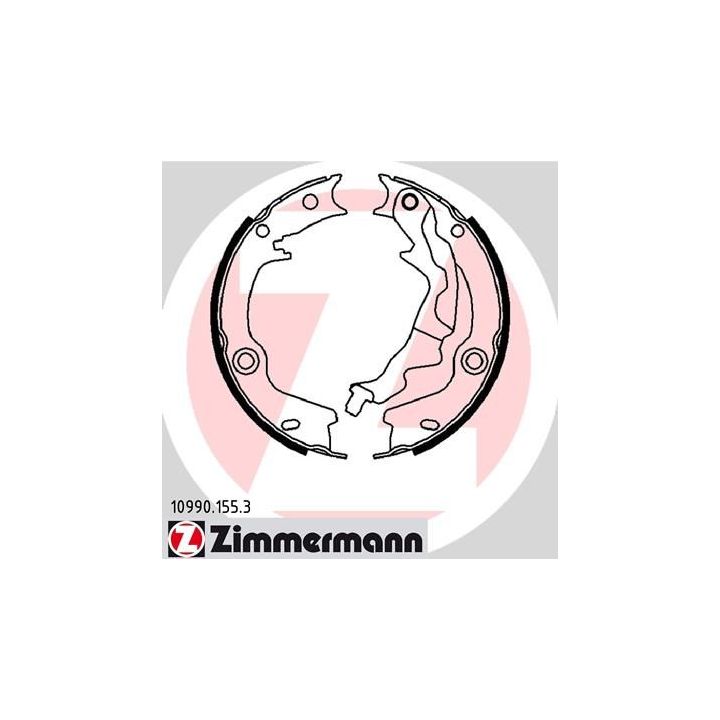 Stabdžių trinkelių komplektas, stovėjimo stabdis ZIMMERMANN 10990.155.3