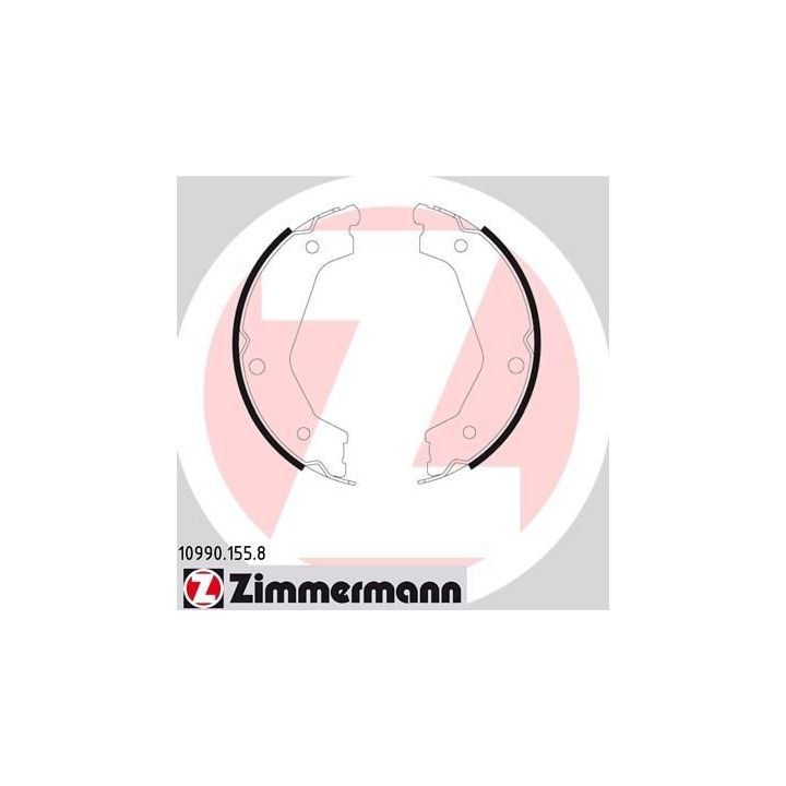 Stabdžių trinkelių komplektas, stovėjimo stabdis ZIMMERMANN 10990.155.8