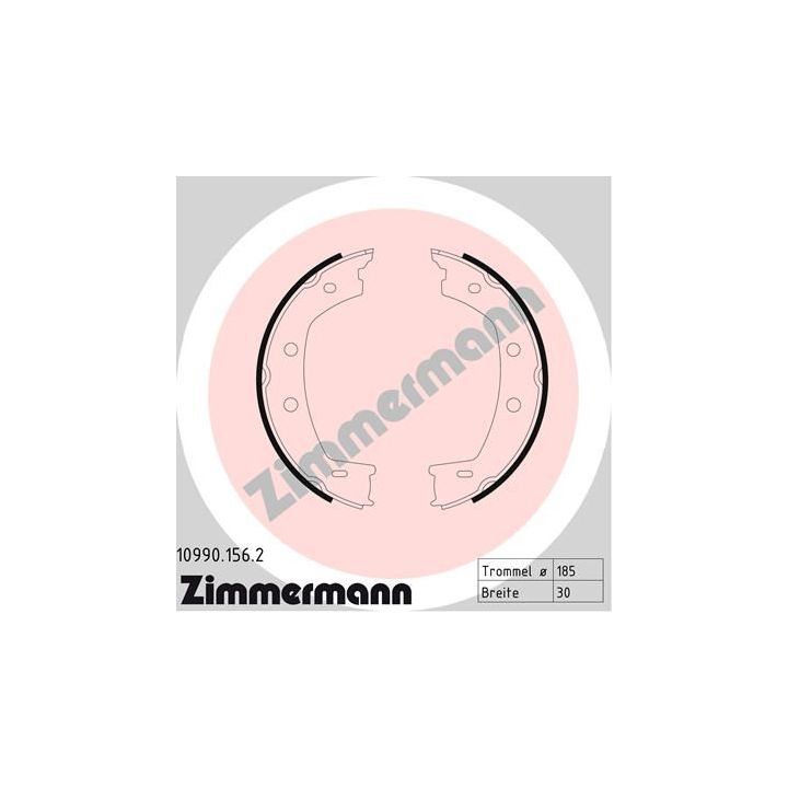 Stabdžių trinkelių komplektas, stovėjimo stabdis ZIMMERMANN 10990.156.2