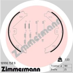 Stabdžių trinkelių komplektas, stovėjimo stabdis ZIMMERMANN 10990.158.9
