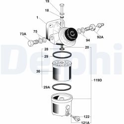 Kuro filtras DELPHI 6260B640B