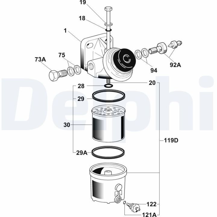 Kuro filtras DELPHI 6260B640B