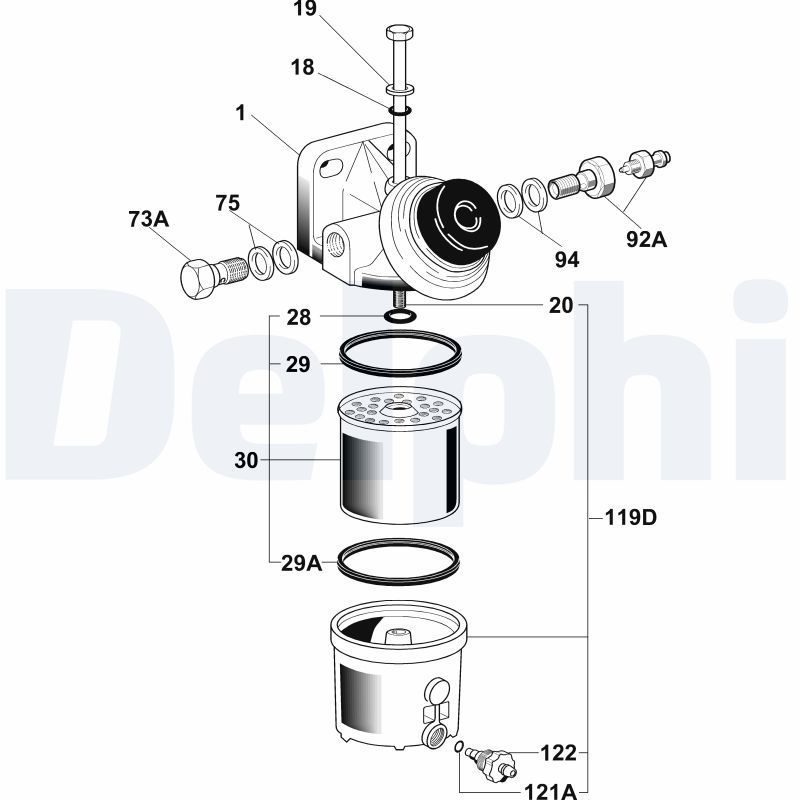 Kuro filtras DELPHI 6260B640B