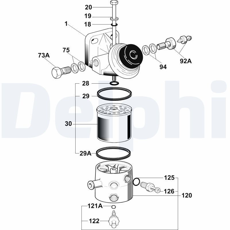 Kuro filtras DELPHI 6260B650B