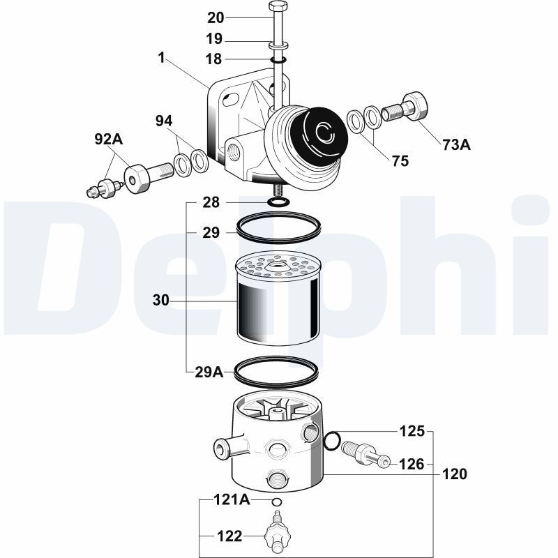 Kuro filtras DELPHI 6260B682B