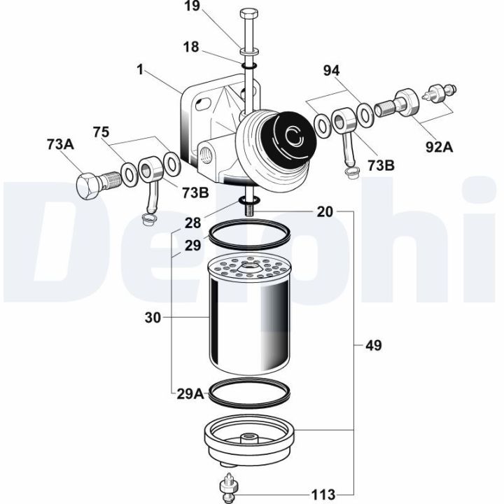Kuro filtras DELPHI 6260B765B