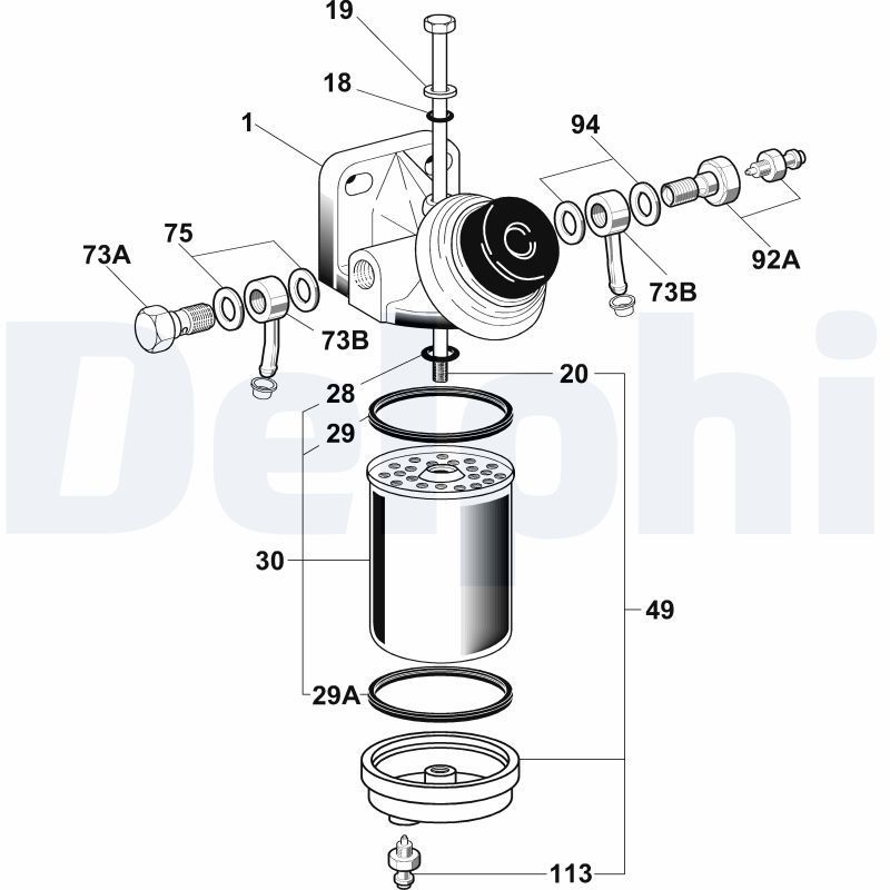 Kuro filtras DELPHI 6260B765B