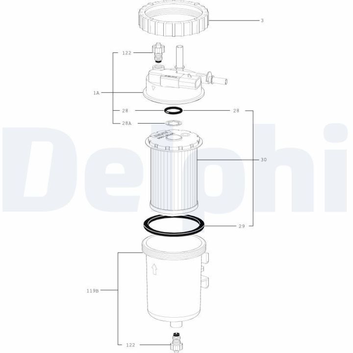 Kuro filtras DELPHI 6350170