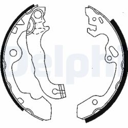 Stabdžių trinkelių komplektas DELPHI LS1850